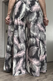 ITALY Mode jersey viscose  wijde broek apart /zeer rekbaar