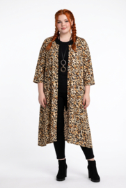 AKH oversized viscose/linnen A-lijn blazer/vest apart