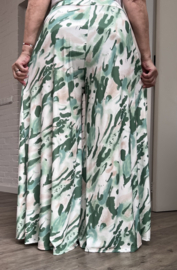ITALY Mode jersey viscose  wijde broek apart /zeer rekbaar