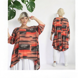 AKH oversized A-lijn tuniek apart stretch