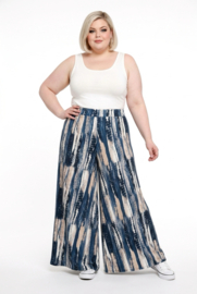 ITALY Mode jersey viscose  wijde broek apart /zeer rekbaar