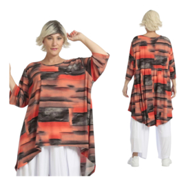 AKH oversized A-lijn tuniek apart stretch