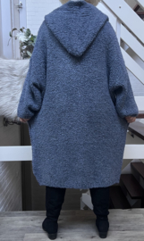 amandine oversized  super zacht bouclé gebreide vest met capuchon  /in meerdere kleuren