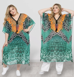 ONE OF A KIND  viscose zomer poncho/tuniek ( extra groot)