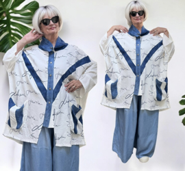 Zedd Plus viscose blazer/vest/zomerjas apart