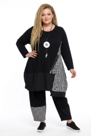 Vincenzo Allocca oversized viscose A-lijn tuniek tuniek zwart/wit