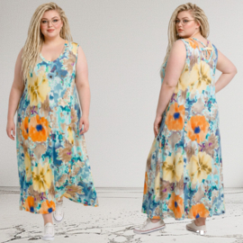 Ophilia viscose A-lijn jurk/ stretch