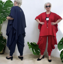 SASHA BARI jersey oversized katoen vrijetijdspak(tuniek + broek) apart stretch /in meerdere kleuren