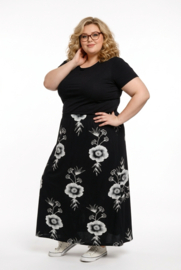 ITALIA MODA viscose tricot rok stretch/zwart /wit