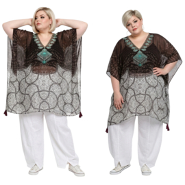 ONE OF A KIND  zomer viscose poncho/tuniek