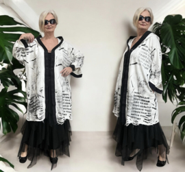 EU Queen design oversized de modieuze kleuring katoen A-lijn jas/blazer stretch