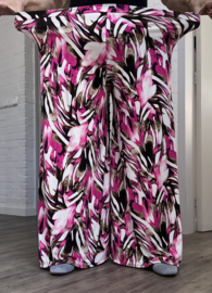 ITALY Mode jersey viscose  wijde broek apart /zeer rekbaar
