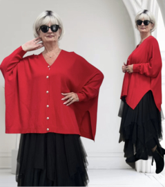 ITALIA oversized viscose mix gebreide vest/top/in meerdere kleuren