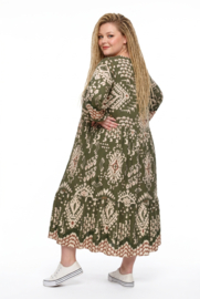 Sissi BOHO oversized A-lijn viscose jurk apart