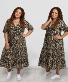 Vincenzo Allocca oversized viscose  BOHO A-lijn jurk apart