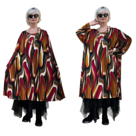 AKH viscose oversized A-lijn jurk met zakken apart stretch