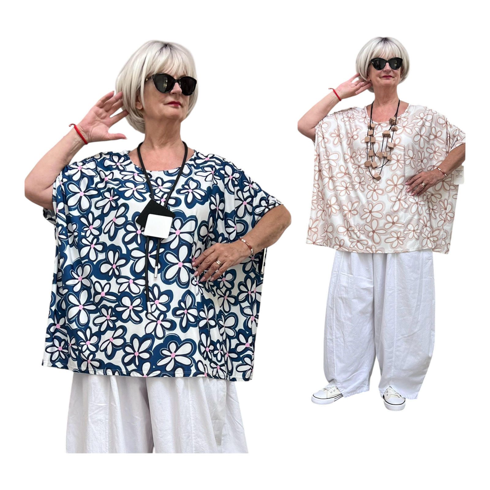ITALIA oversized viscose zomer top stretch /in meerdere kleuren