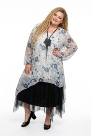 Moonshine viscose/zijde A-lijn tuniek gevoerd / in meerdere kleuren