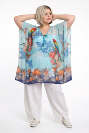 ONE OF A KIND  viscose zomer poncho/tuniek