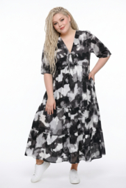 Vincenzo Allocca oversized viscose  BOHO A-lijn jurk apart
