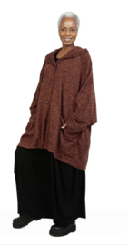 AKH oversized viscose mix jersey A-lijn blazer/vest apart stretch