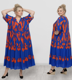 Vincenzo Allocca oversized viscose  BOHO A-lijn jurk apart