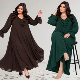 Italia Moda viscose crepe A-lijn jurk stretch /in meerdere kleuren