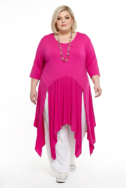 Moonshine viscose tricot A-lijn tuniek stretch apart /in meerdere kleuren