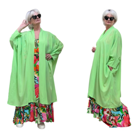 AKH oversized chique A-lijn blazer/vest met zakken apart