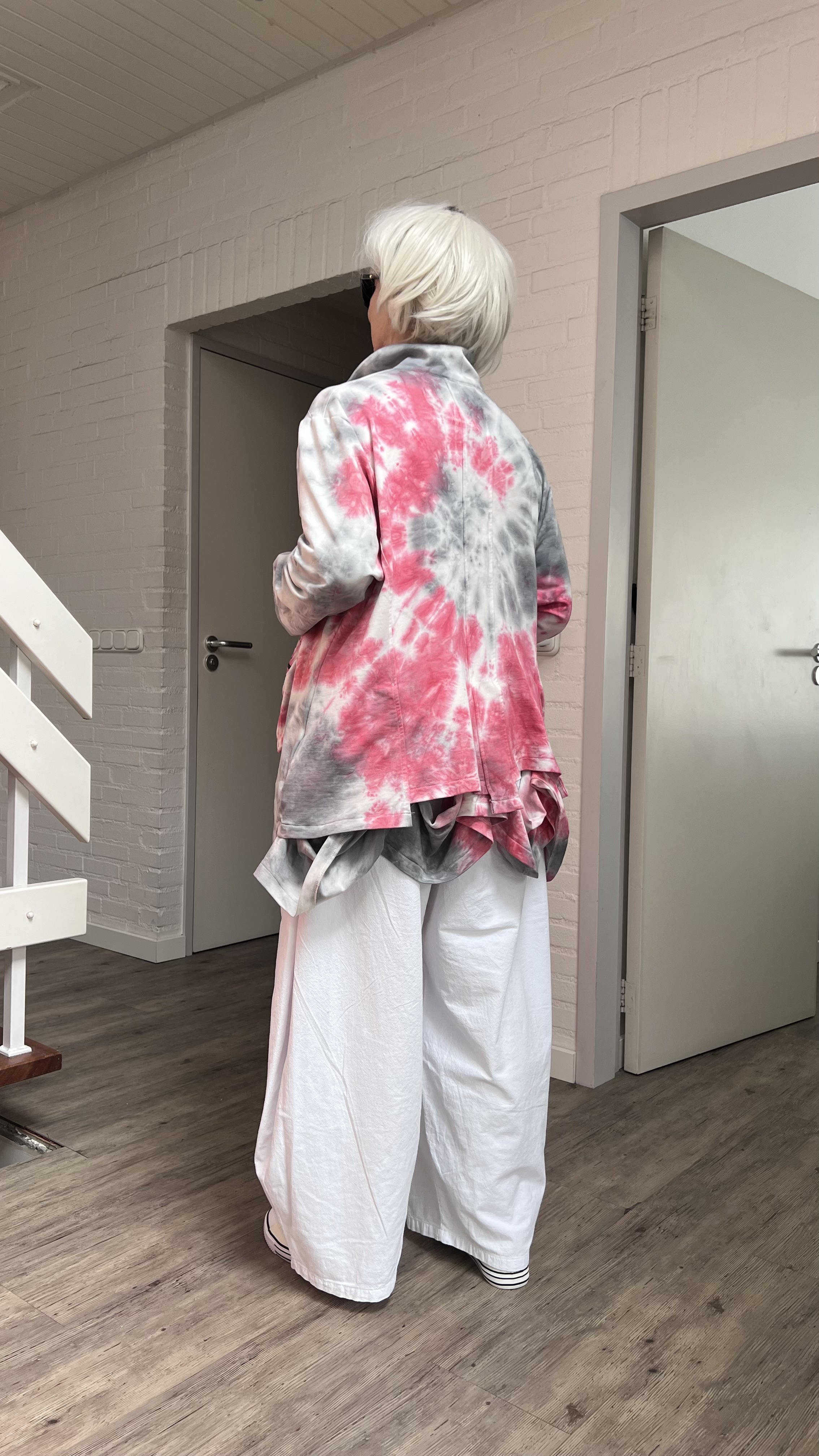 Zedd Plus de modieuze kleuring viscose A-lijn blazer/vest stretch