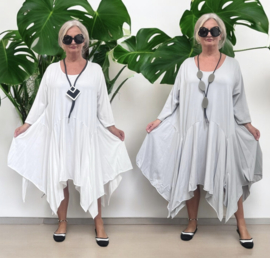 Moonshine katoen tricot A-lijn jurk apart/ stretch /in meerdere kleuren
