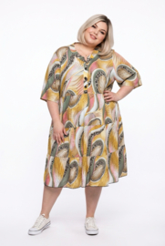 S.Haniya viscose  A-lijn jurk mat zakken /stretch