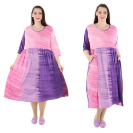 AKH viscose A-lijn jurk met zakken /apart stretch
