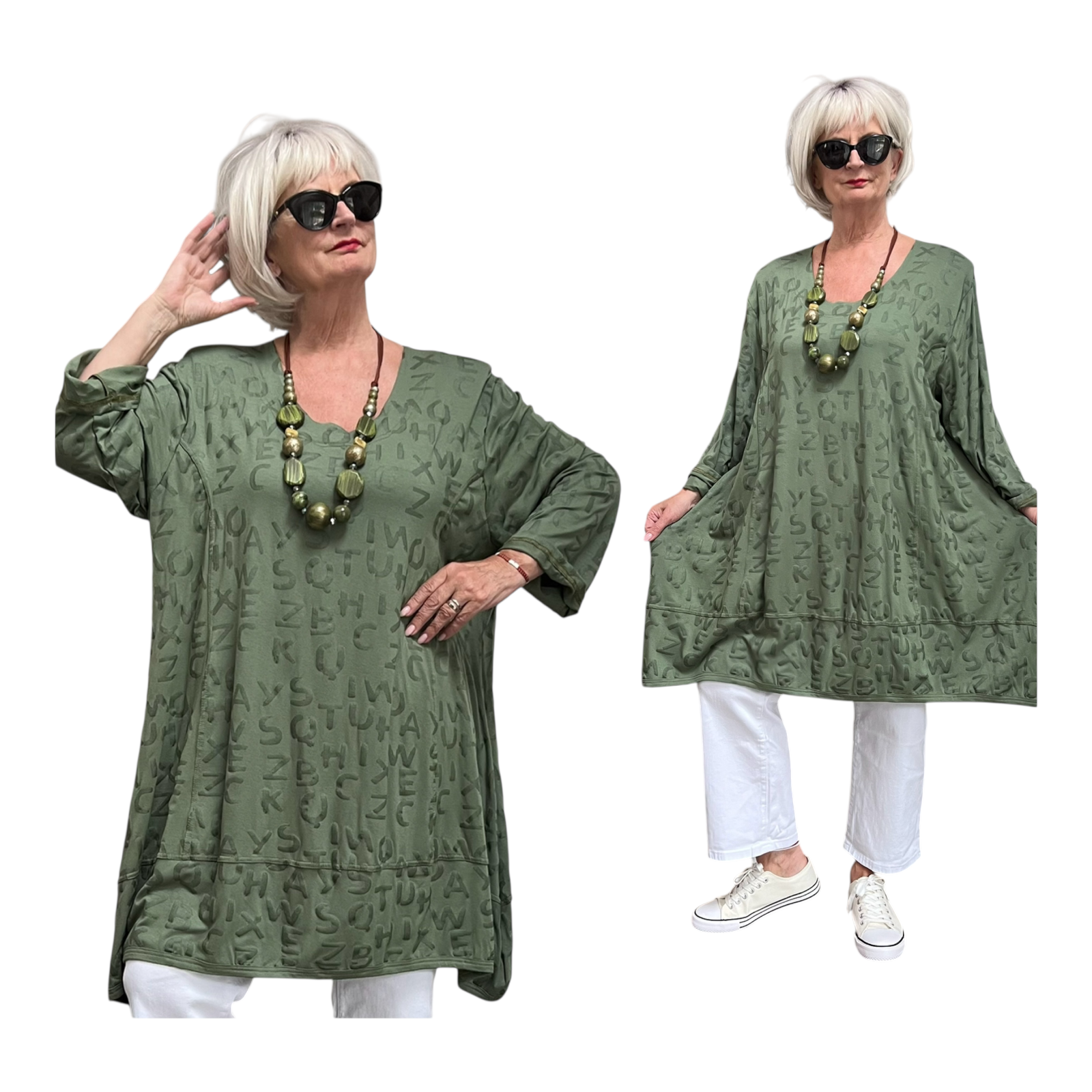 New Jersey viscose A-lijn jurk/tuniek / stretch