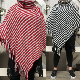 ITALIA  gebreid poncho met col /in meerdere kleuren