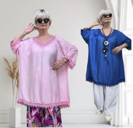 ITALIA oversized viscose blouse/top /in meerdere kleuren