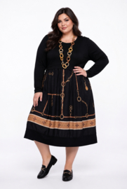 ITALIA MODA katoen/viscose jurk met zakken /stretch