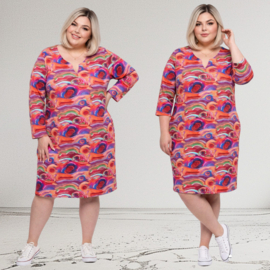 Ophilia premium kwaliteit katoen jurk  stretch