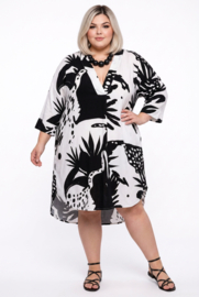 Vincenzo Allocca oversized viscose  jurk/tuniek  apart