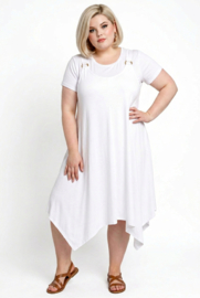 ITALIA MODA  viscose A-lijn jurk +  T-shirt stretch/in meerdere kleuren