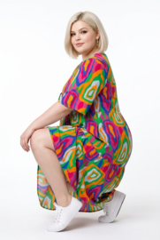 Vincenzo Allocca oversized viscose  BOHO A-lijn jurk apart
