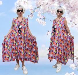 AKH oversized viscose  A-lijn  jurk/tuniek apart/niet doorschijnend