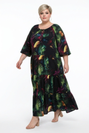 SASHA VIVIEN  chiffon met een vleugje zijde jurk gevoerd
