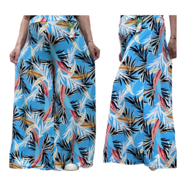 ITALY Mode jersey viscose  wijde broek apart /zeer rekbaar