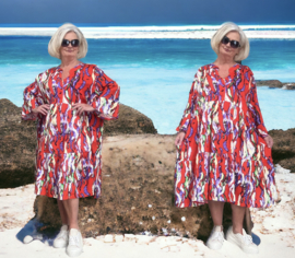 Vincenzo Allocca oversized viscose A-lijn BOHO jurk