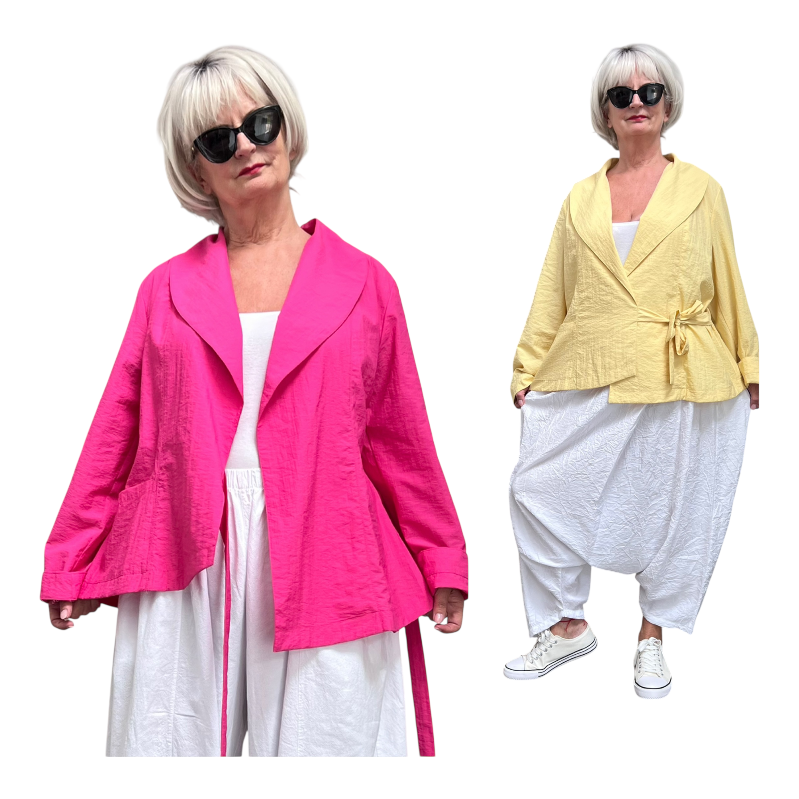 SINNE design.. A- lijn blazer van taft/in meerdere kleuren