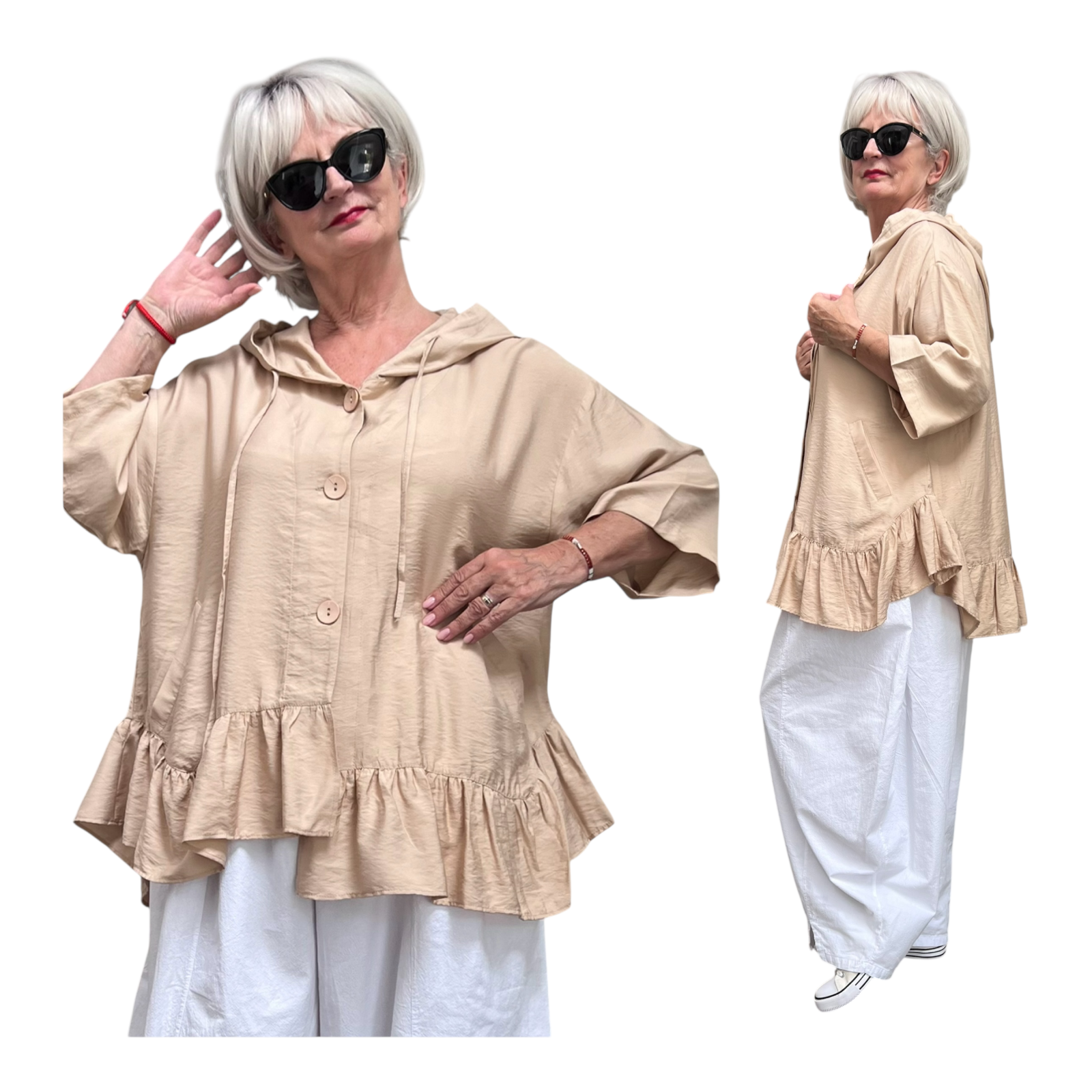 SINNE design.. A- lijn viscose blazer/vest