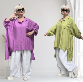ITALIA oversized viscose blouse/hemd /in meerdere kleuren