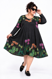 ITALIA MODA jersey viscose A-lijn jurk /stretch