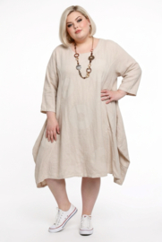 Moonshine katoen A-lijn jurk beige
